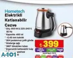 HOMETECH ELEKTRİKLİ KATLANABİLİR CEZVE 800 W